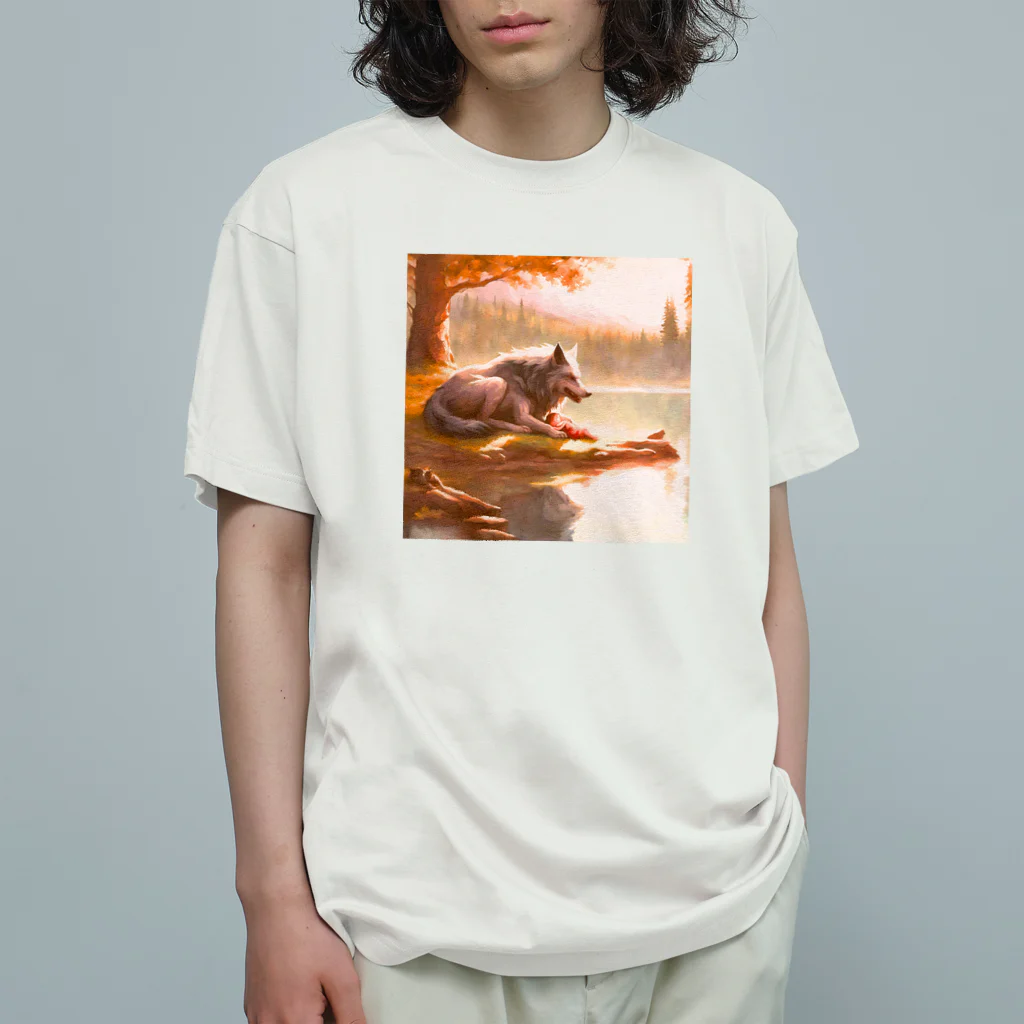 ドリームスケープギャラリーのフェンリルの子守 Organic Cotton T-Shirt