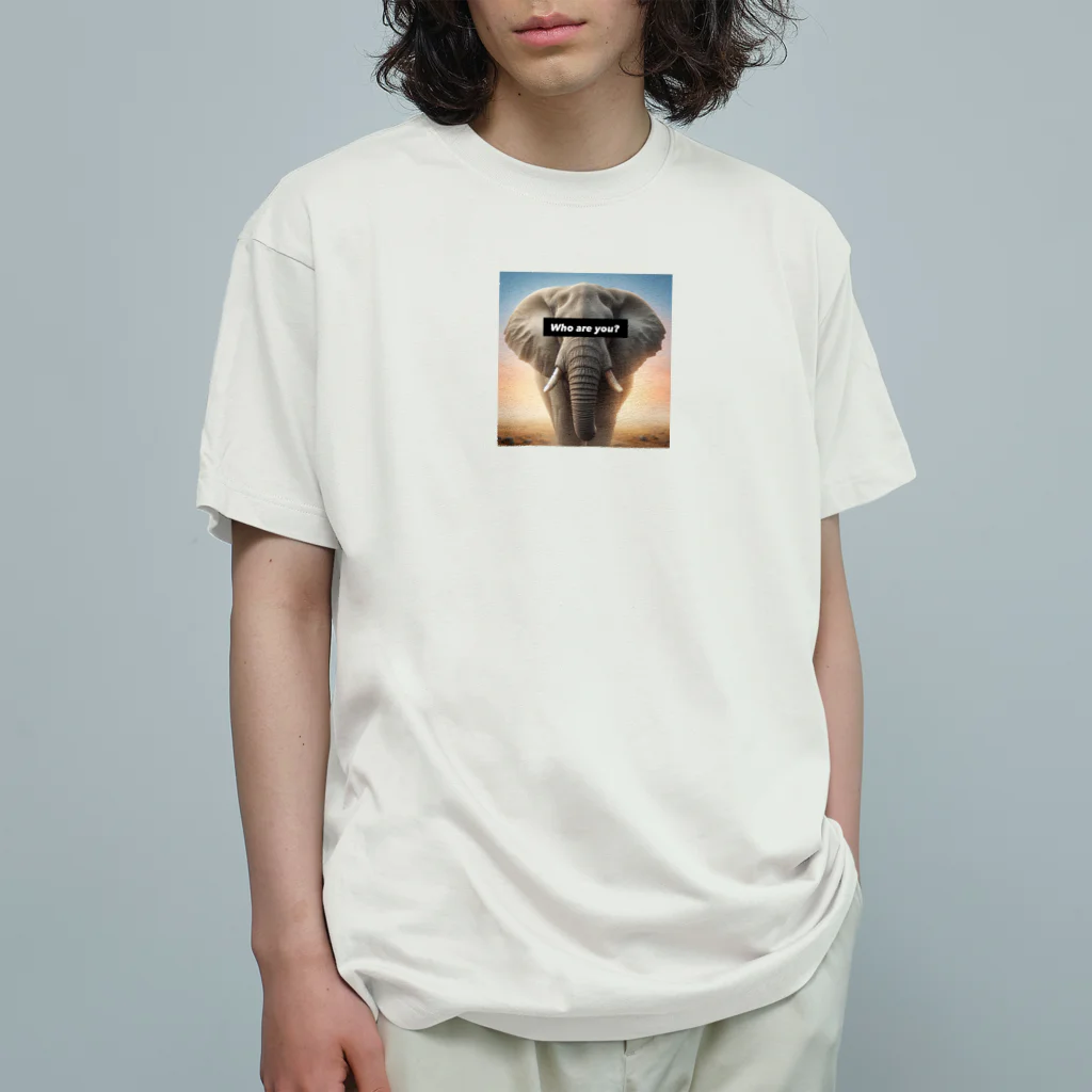 akihotyan.&のWho are you?Elephant Organic Cotton T-Shirt