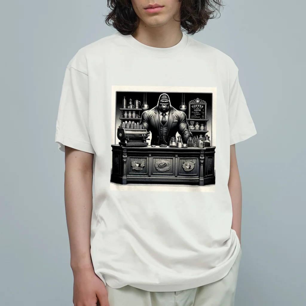 ゴリラショップのThe Mighty Gorilla Coffee Shop  オーガニックコットンTシャツ