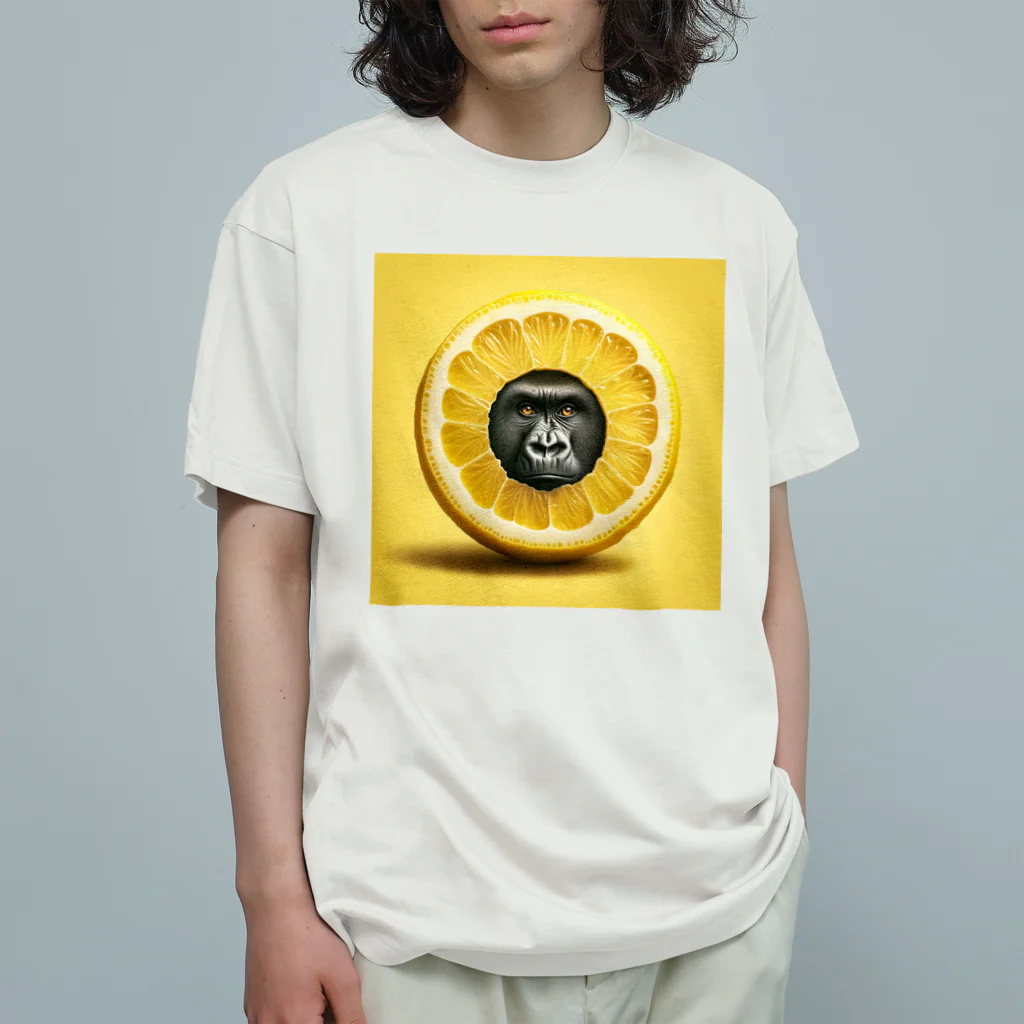 ゴリラショップのThe Mighty Gorilla Lemon  Organic Cotton T-Shirt