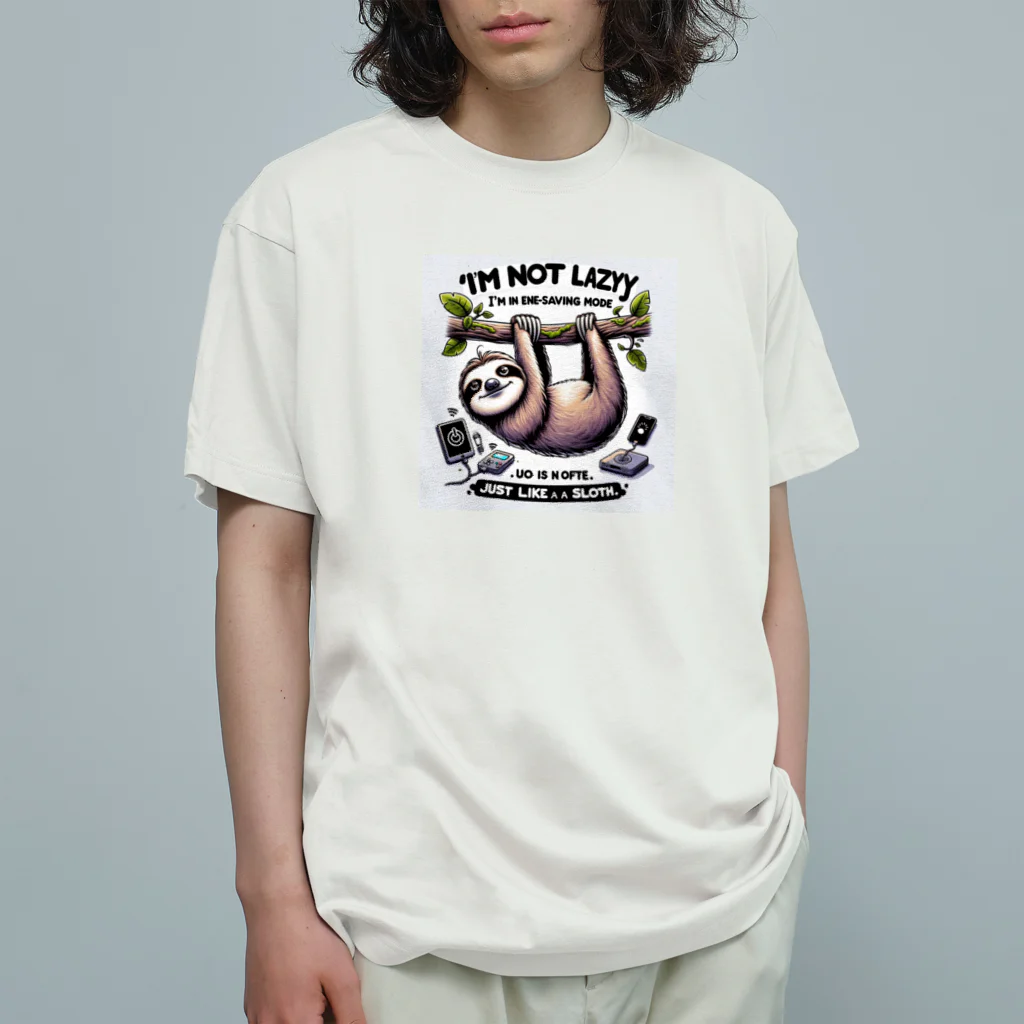 k.a.u.j.7のエネルギーセーブ中のあなた！まるでナマケモノ Organic Cotton T-Shirt