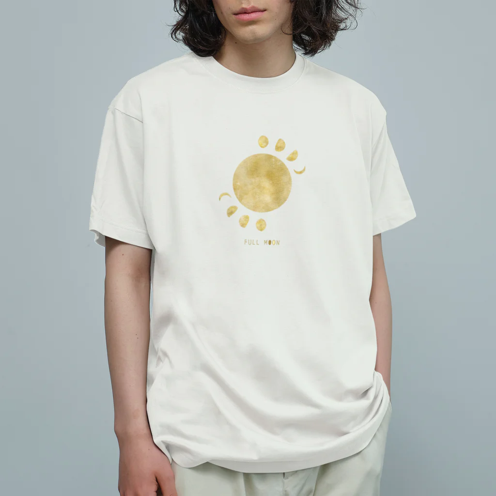 ぽぽもんஐのフルムーン オーガニックコットンTシャツ