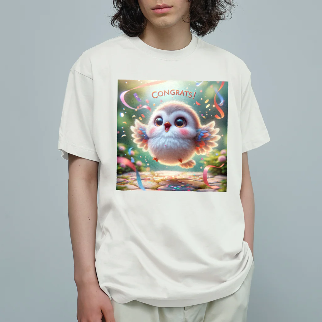 mimikkyu322のCngrats　Bird オーガニックコットンTシャツ