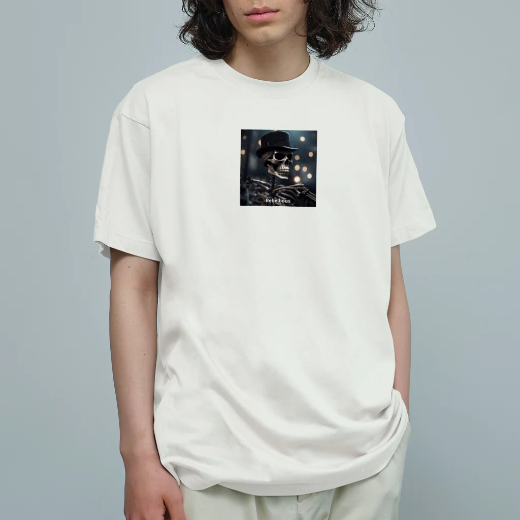 まゆのあかりのダンディな骸骨 Organic Cotton T-Shirt