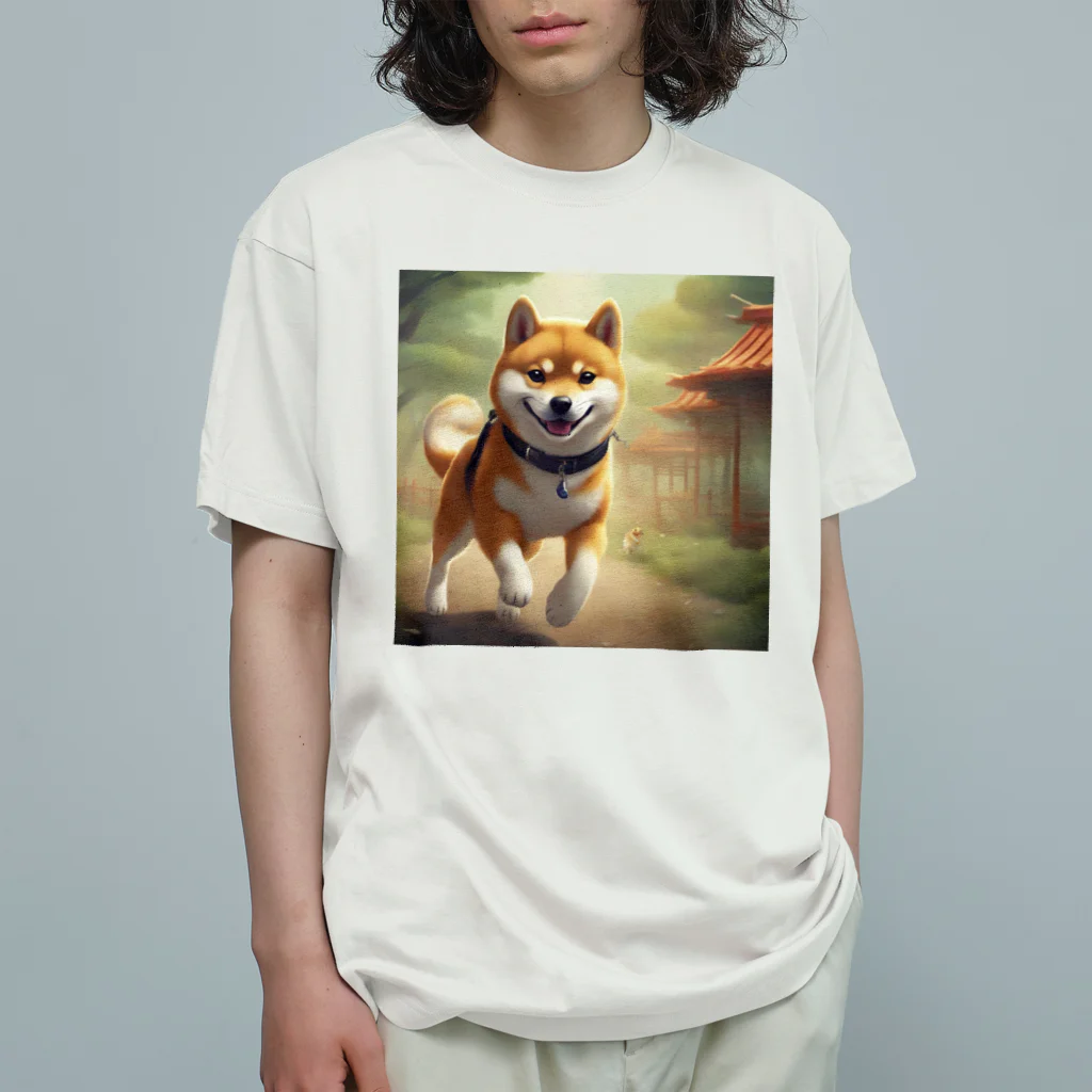 Ricky-Rickyのやんちゃな柴犬 オーガニックコットンTシャツ