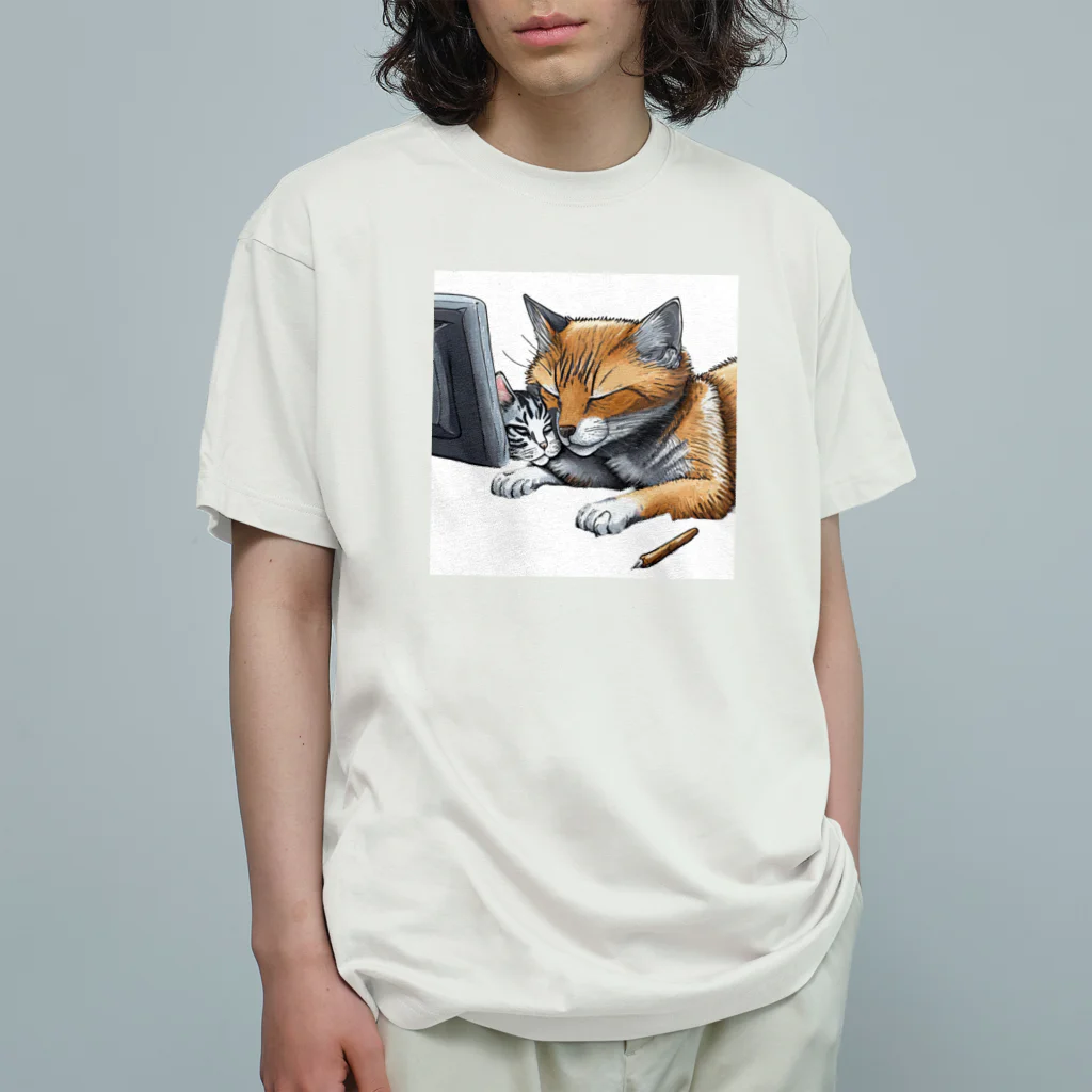 RaVaの犬と猫 オーガニックコットンTシャツ