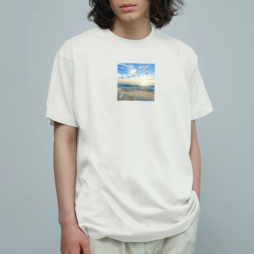 Apricot_taruの朝の海 Organic Cotton T-Shirt