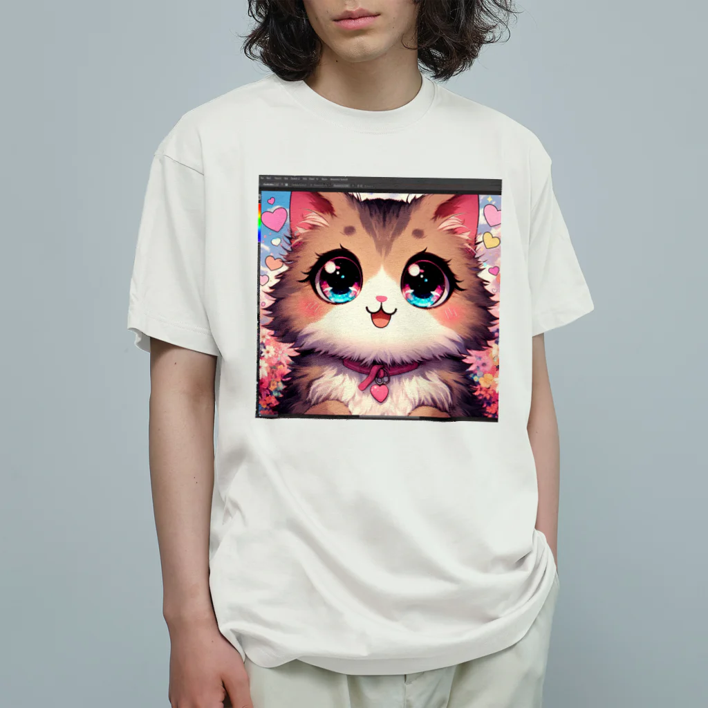 yos-1292583のねこニコばん Organic Cotton T-Shirt