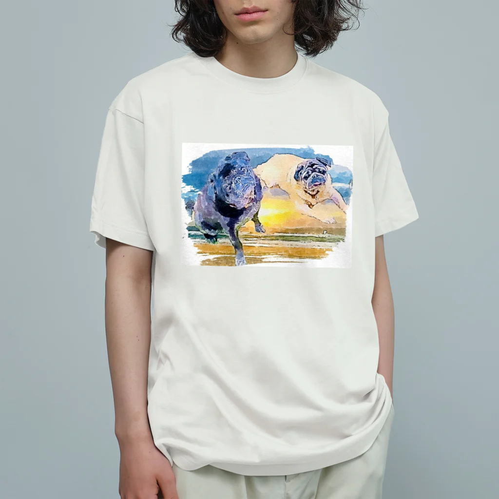 KenHana ハウスのパグ犬　グッズ Organic Cotton T-Shirt