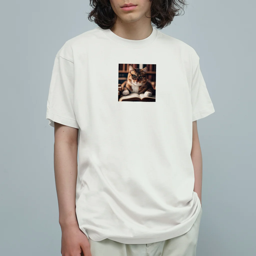 ○○なネコのお勉強ネコ Organic Cotton T-Shirt