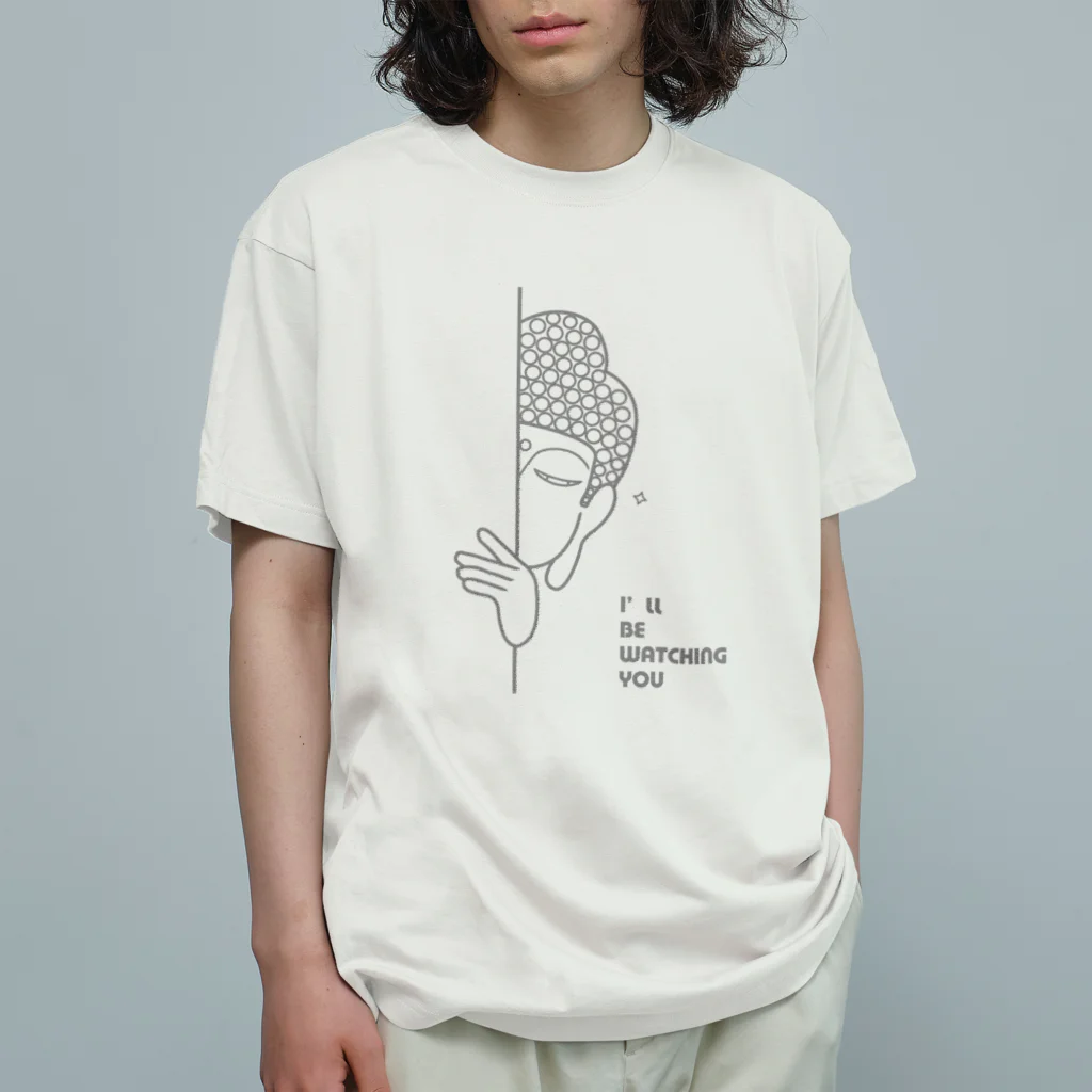 Bo tree teeのWatch  (gray / ロゴマークあり) オーガニックコットンTシャツ