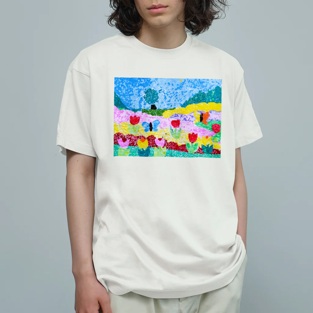 社会福祉法人　真奉会の2023.4ワークショップはやと（壁画） Organic Cotton T-Shirt