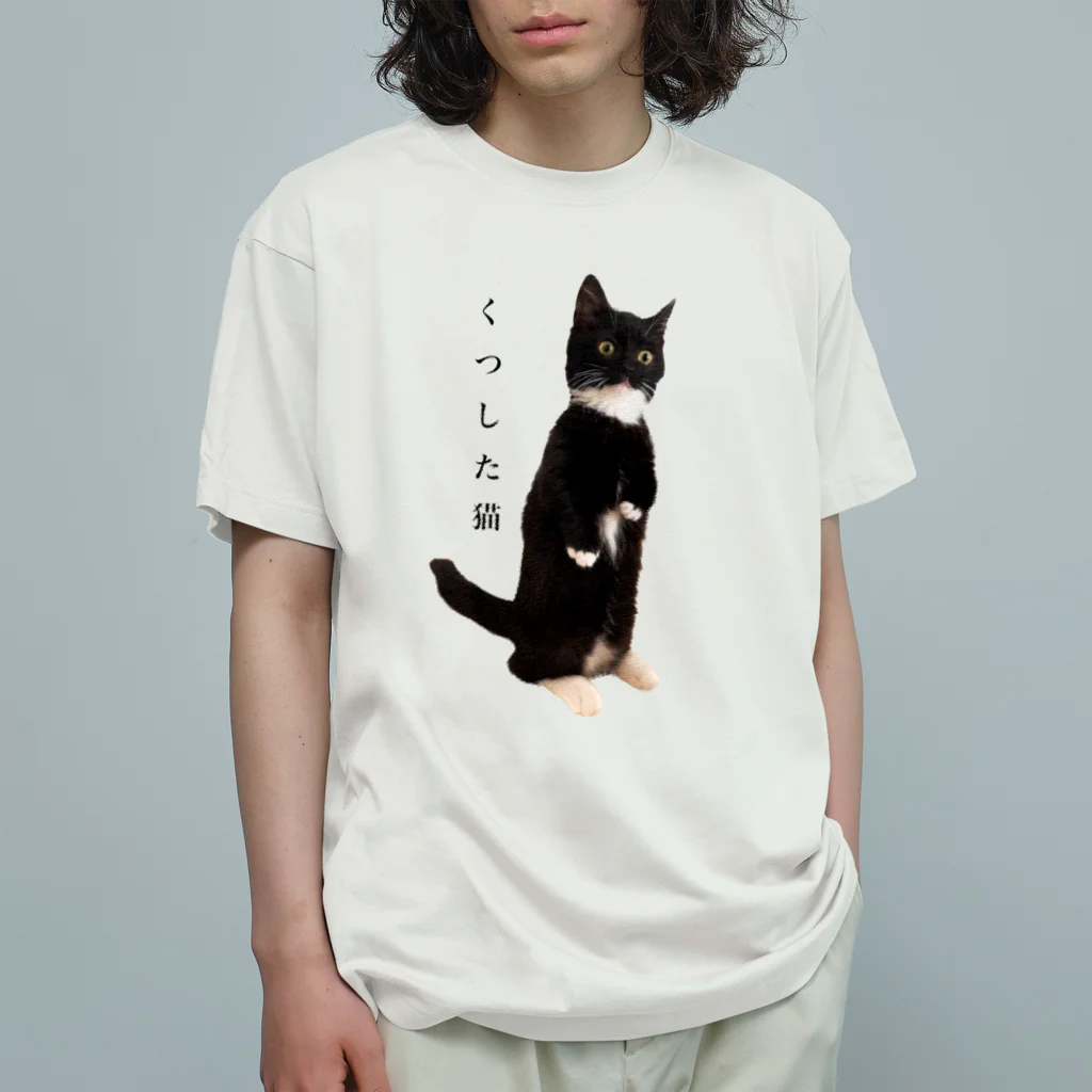 こはぜ日和  kohaze biyoriのくつした猫 オーガニックコットンTシャツ