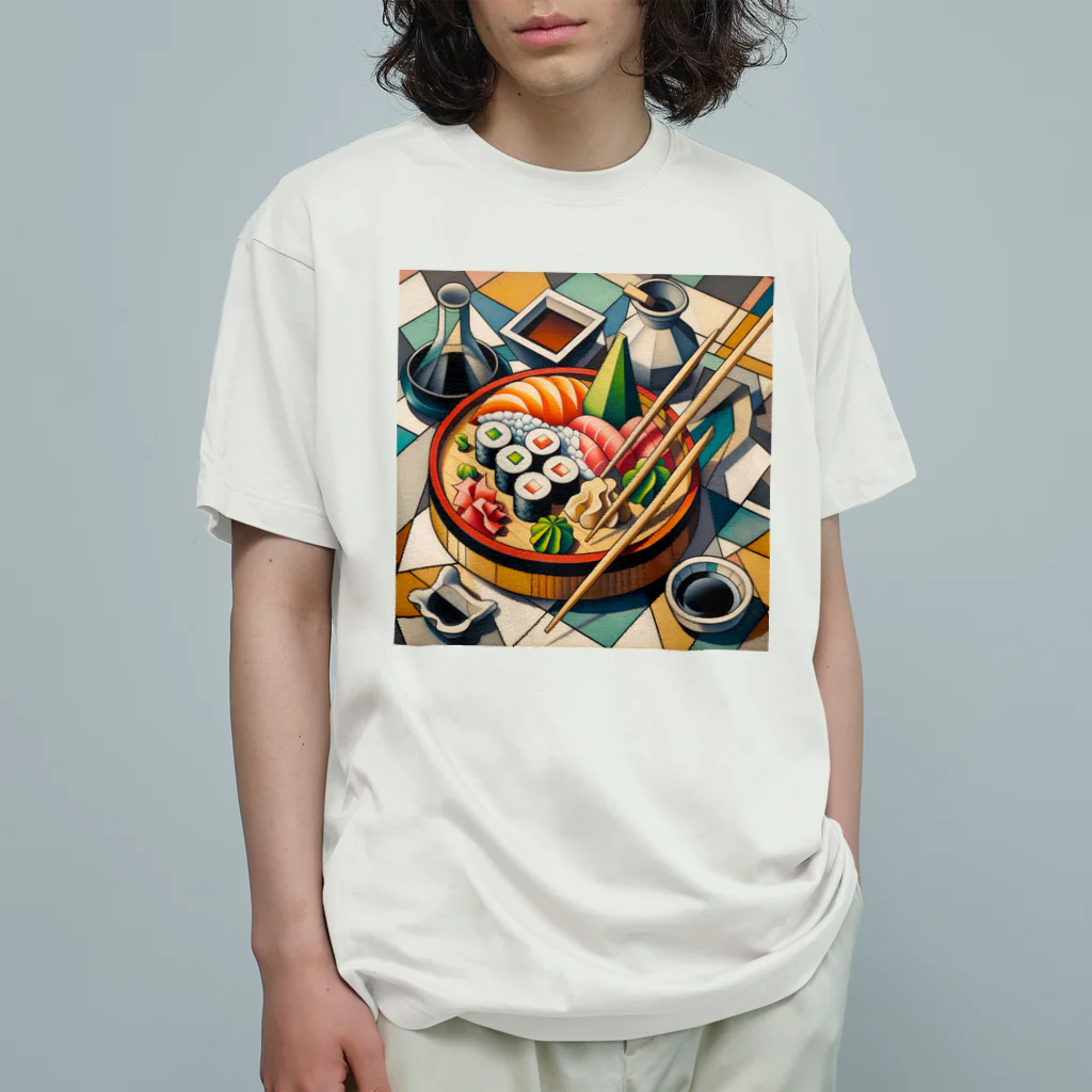 happiness_shopの江戸前の寿司をピカソ風にアレンジ Organic Cotton T-Shirt