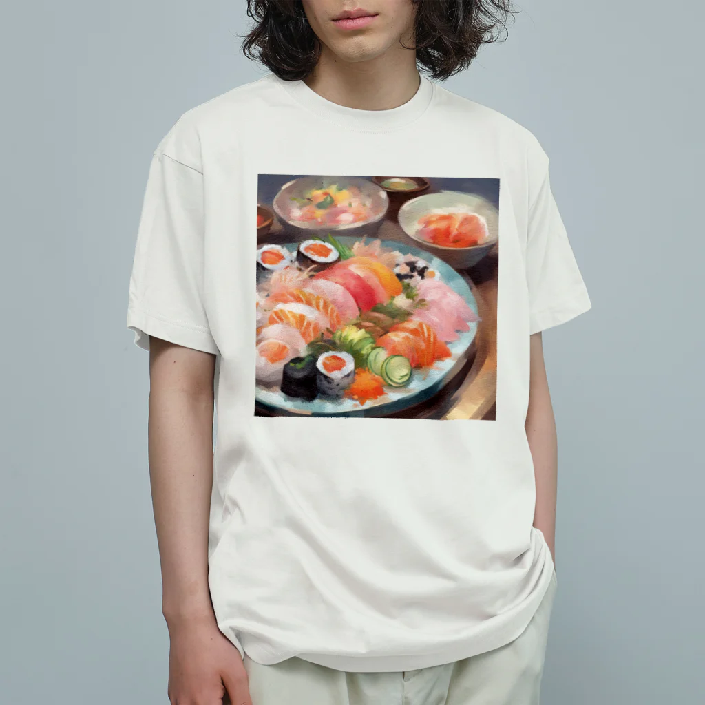 happiness_shopの美しい寿司の絵画 Organic Cotton T-Shirt