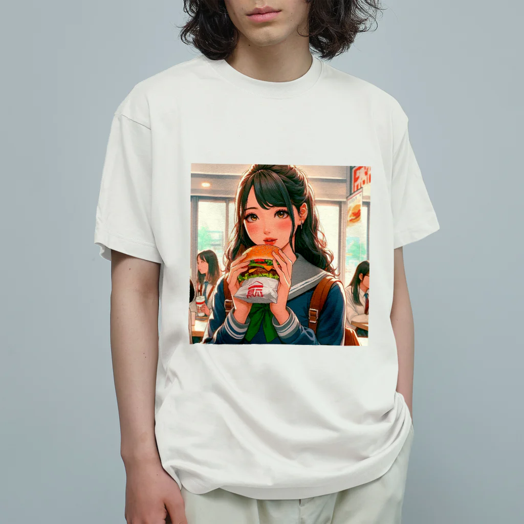 Sawadadaのハンバーガー女子 Organic Cotton T-Shirt