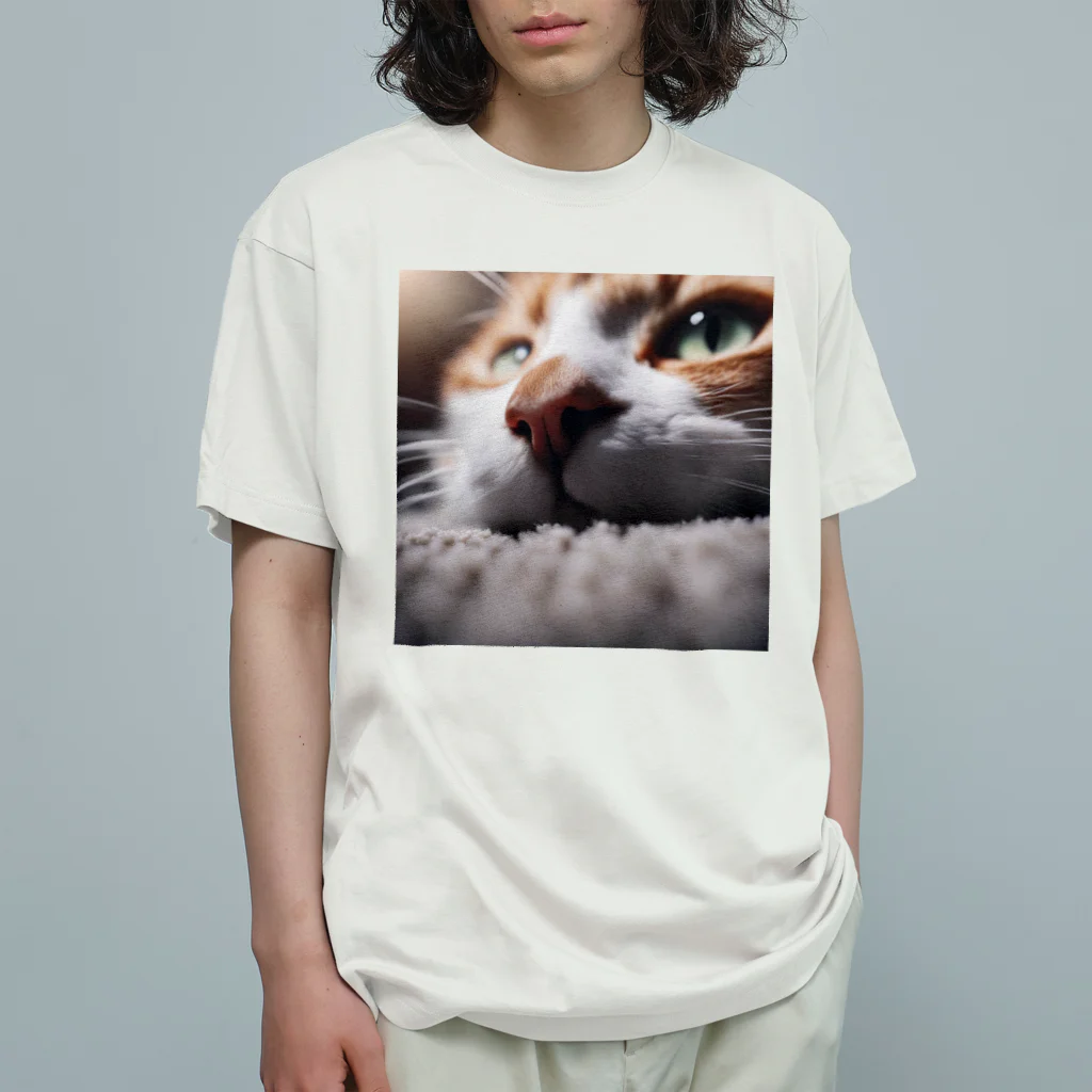 feliceのカーペットでごろんとする猫 Organic Cotton T-Shirt