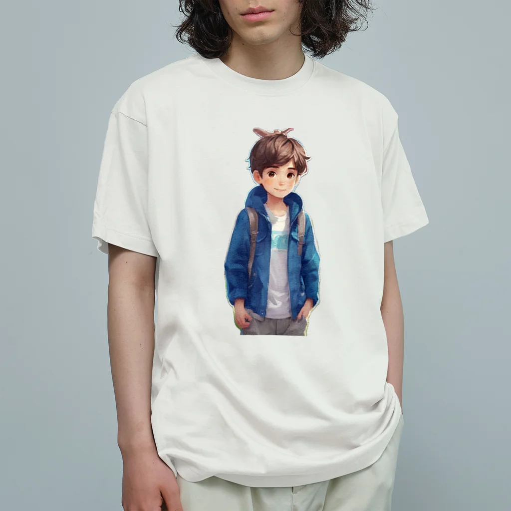 G-EICHISのCute boy A オーガニックコットンTシャツ