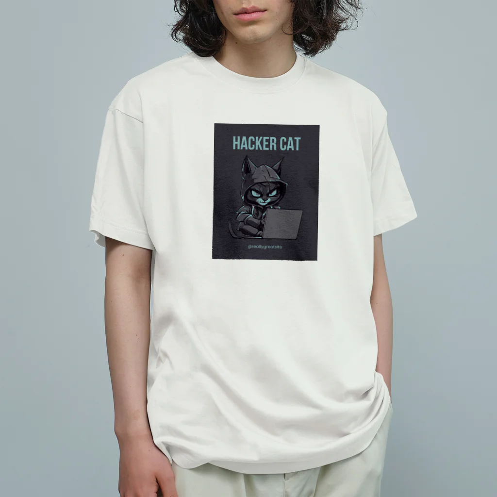 SINOBI7のはっかーきゃっと Organic Cotton T-Shirt