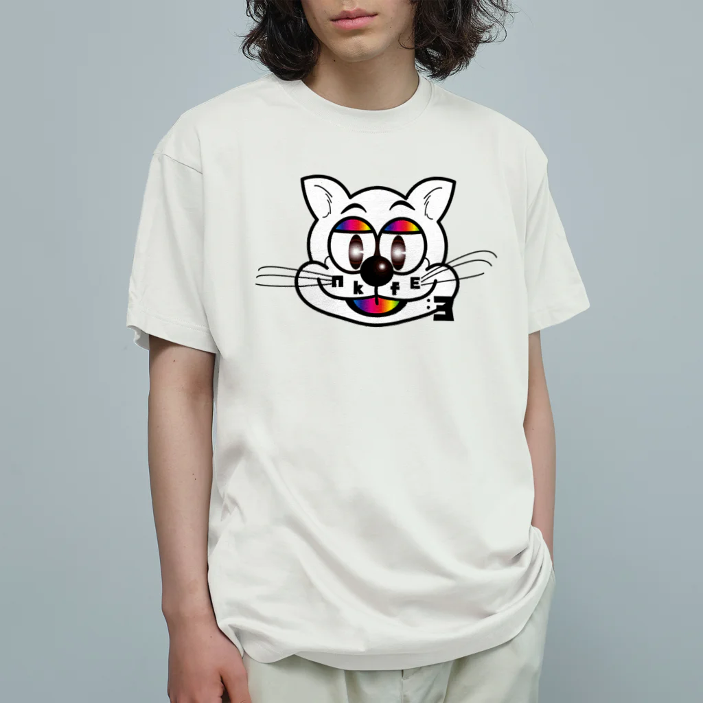 NKFE3のNKFEオリジナルキャット オーガニックコットンTシャツ