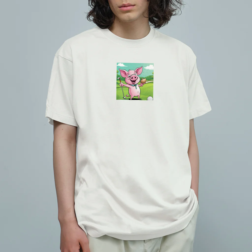 かめたびのぷ―のゴルフ オーガニックコットンTシャツ