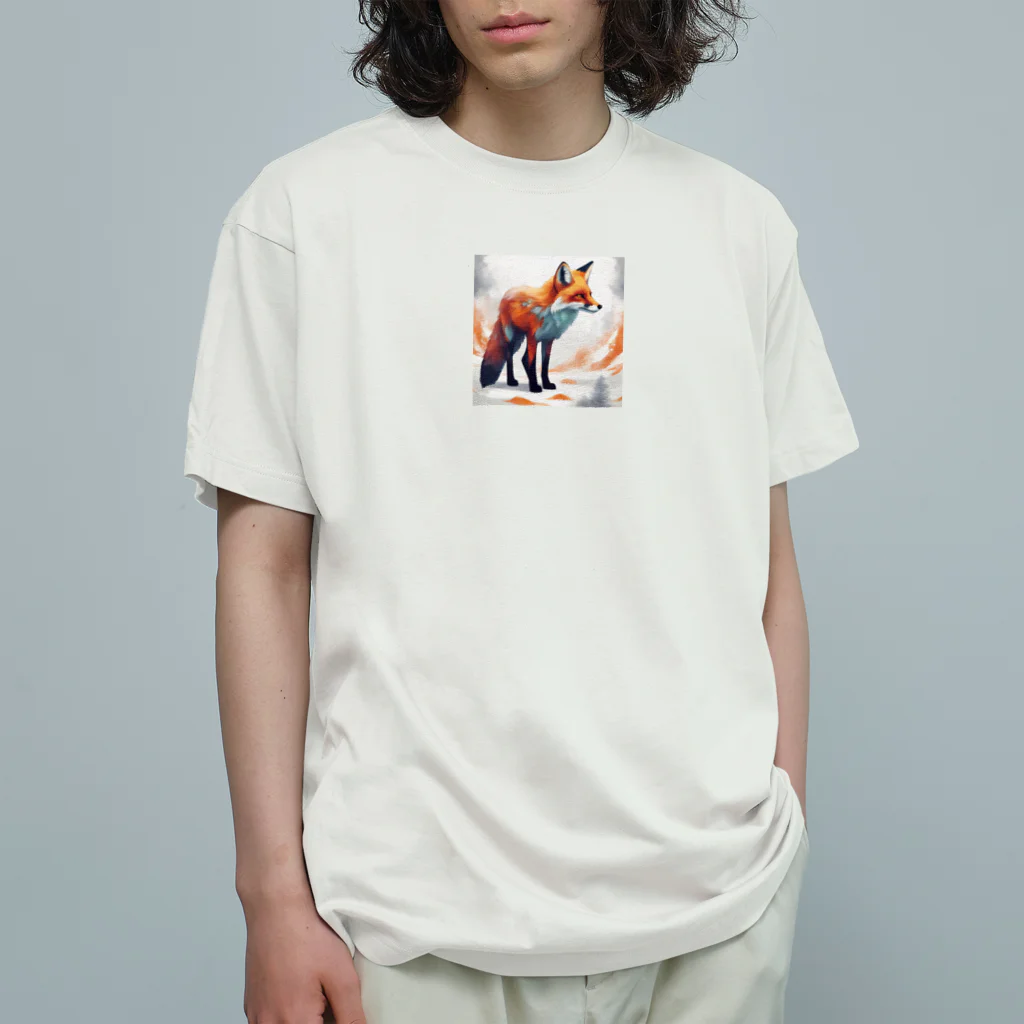 ブルーレイの守護者の狐 Organic Cotton T-Shirt