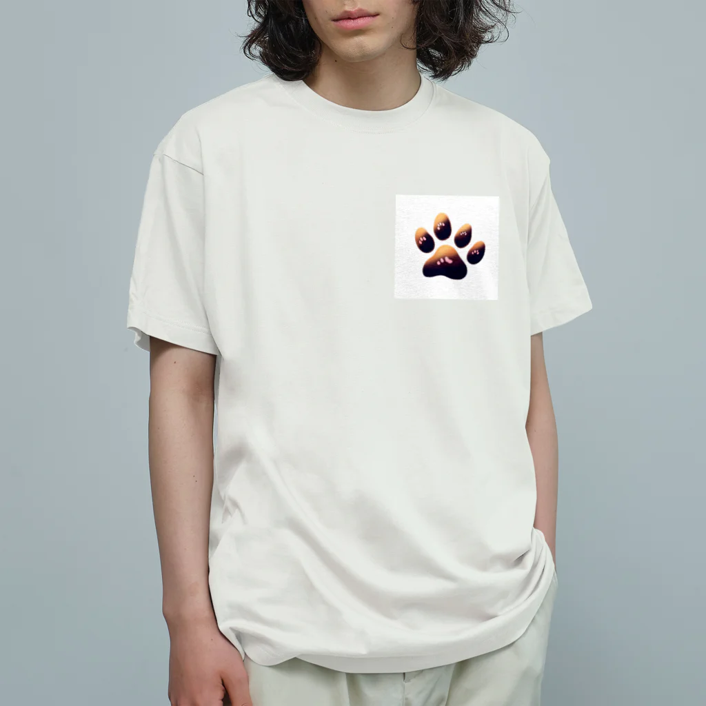 ニャン丸の猫の肉球ニャンポイント Organic Cotton T-Shirt