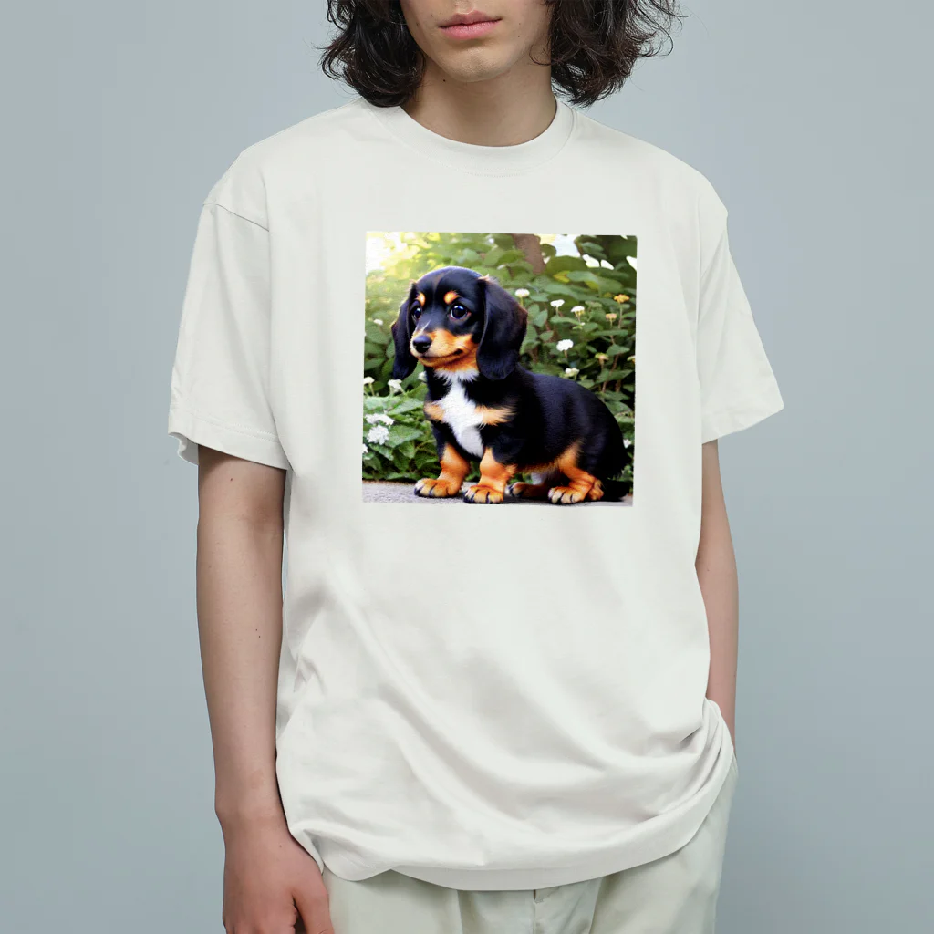 IROTOPIA🐾のダックスフントのリアムくん Organic Cotton T-Shirt