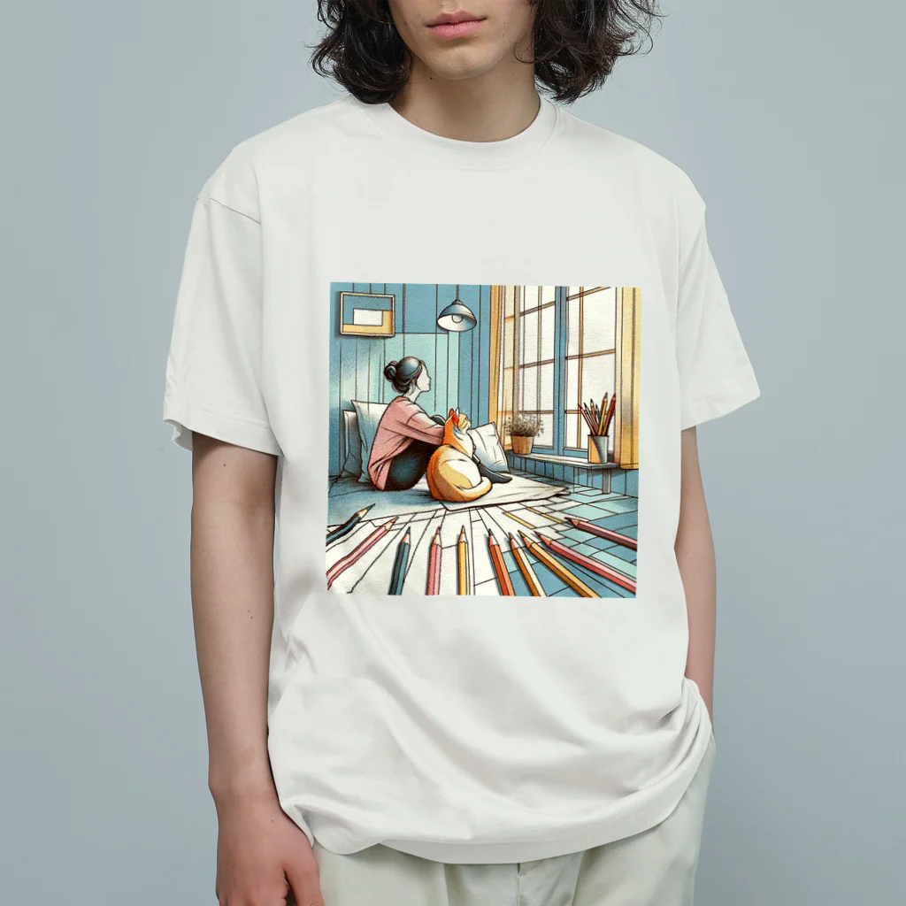 Show-unのねことわたし Organic Cotton T-Shirt