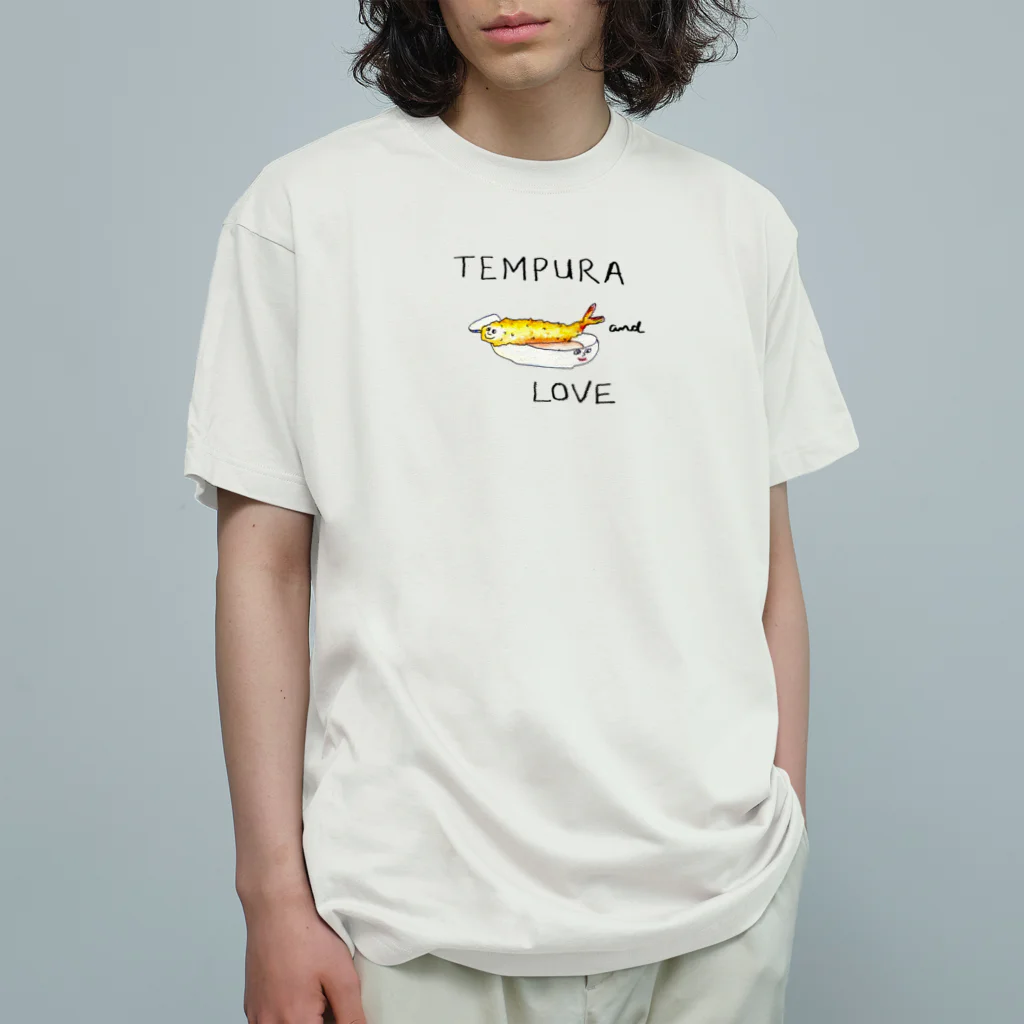SquidinkのTempura and Love オーガニックコットンTシャツ