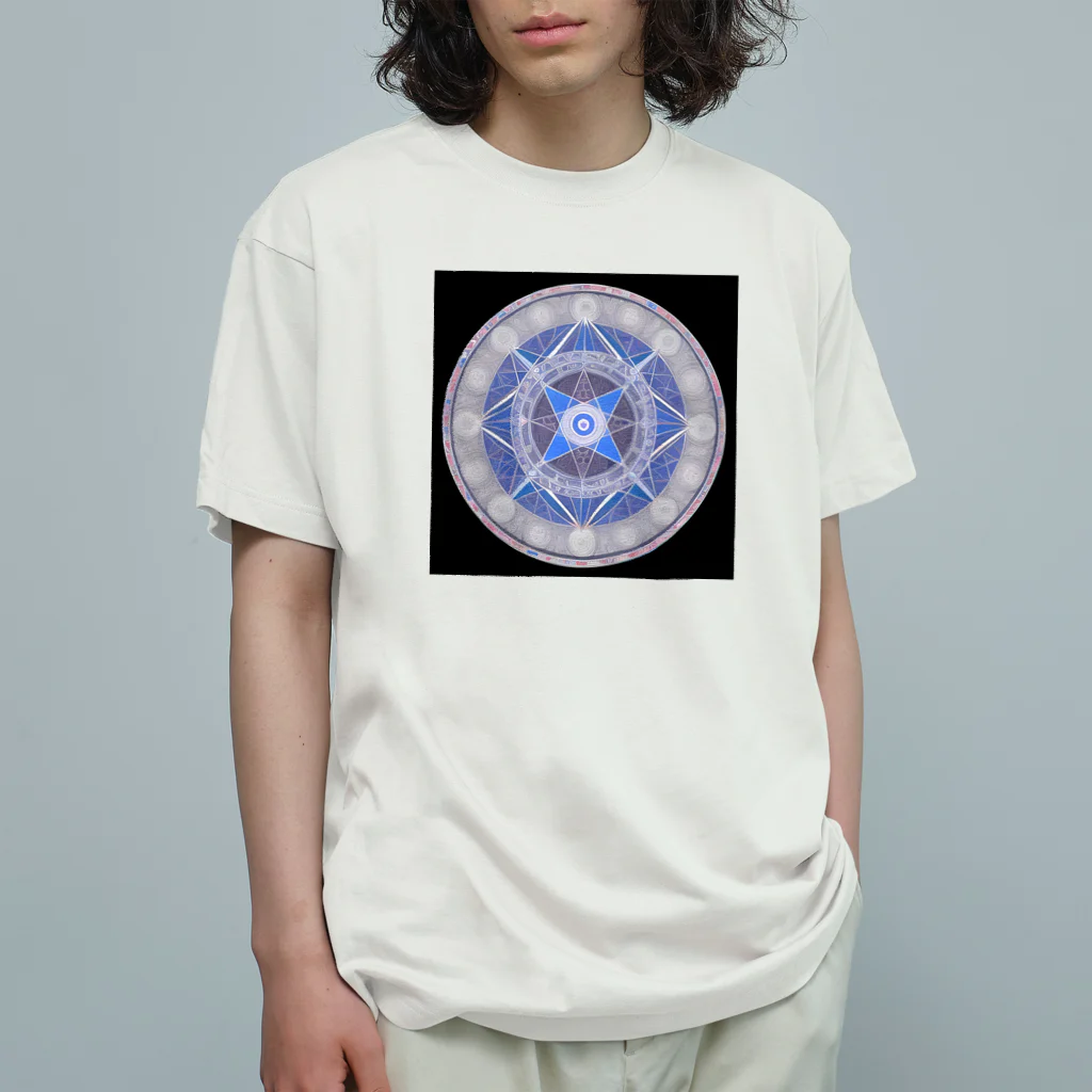 幻想の館の不思議模様・四角 オーガニックコットンTシャツ