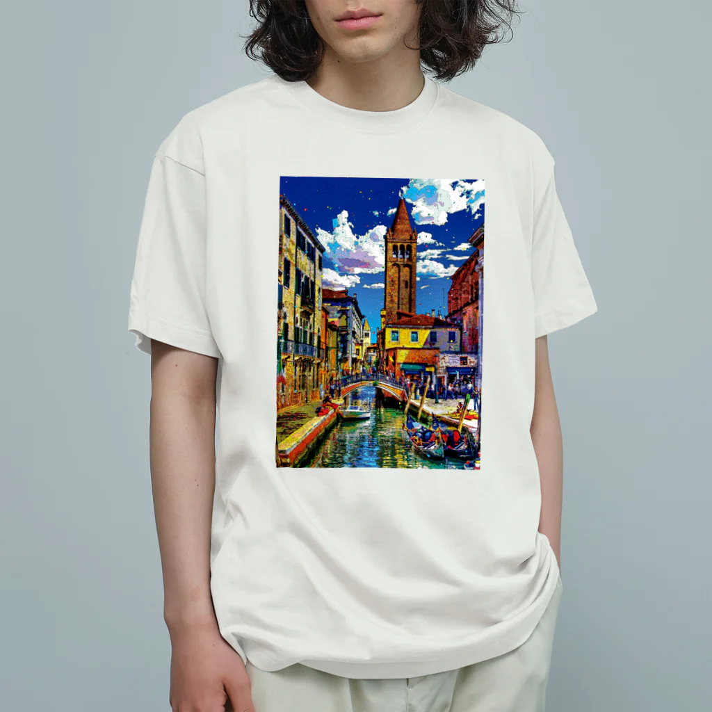 GALLERY misutawoのイタリア ヴェネツィアのサン・バルナバ橋 オーガニックコットンTシャツ