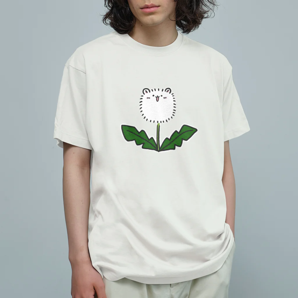 まっさらさろんの【わたげ】わたげみたいなポメラニアン オーガニックコットンTシャツ