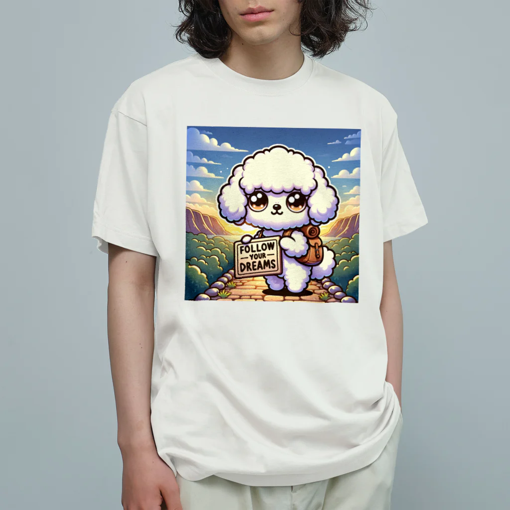 keikei5の華やかで愛らしいトイプードル Organic Cotton T-Shirt