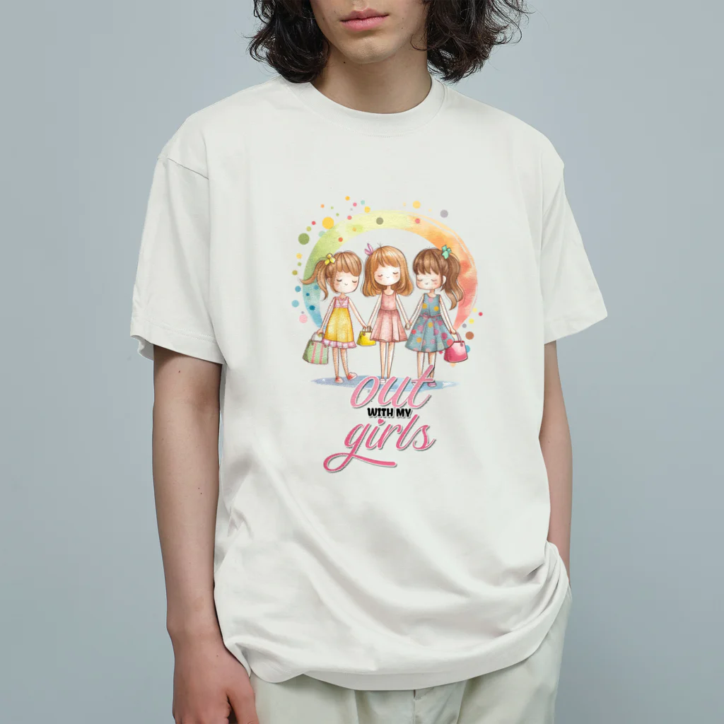 Stylo Tee Shopのガールズとお出かけ Organic Cotton T-Shirt