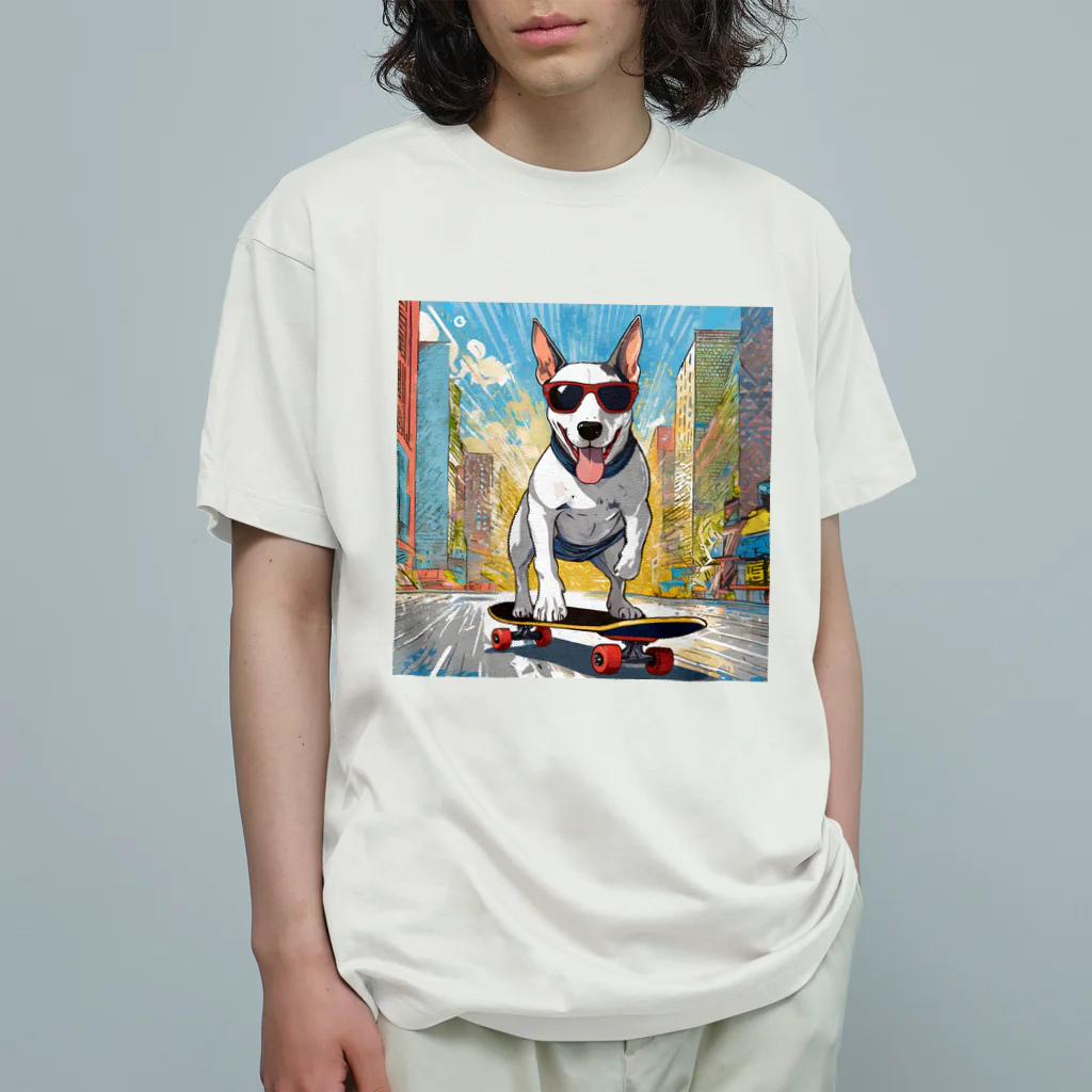 Bull Terrier Paradeの🛹スケーターヴィンセント Organic Cotton T-Shirt