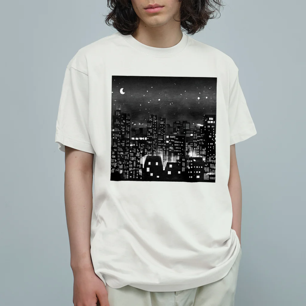 MEGROOVEの都会の夜景🏙 オーガニックコットンTシャツ