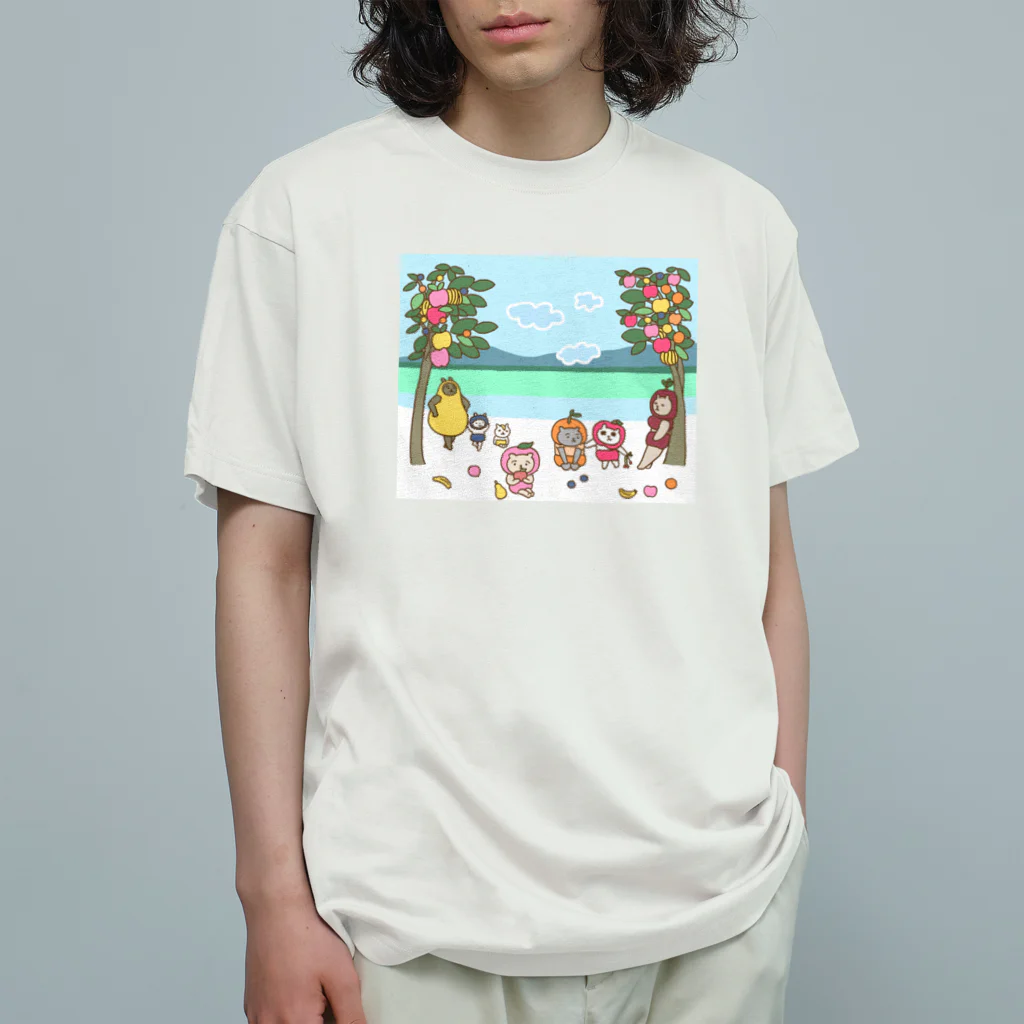 ねずみさんのブティックのフルーツの楽園 オーガニックコットンTシャツ