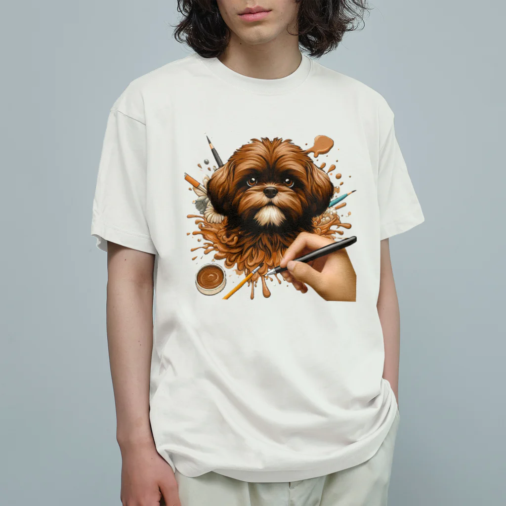 わんちゃんのシープーアート Organic Cotton T-Shirt