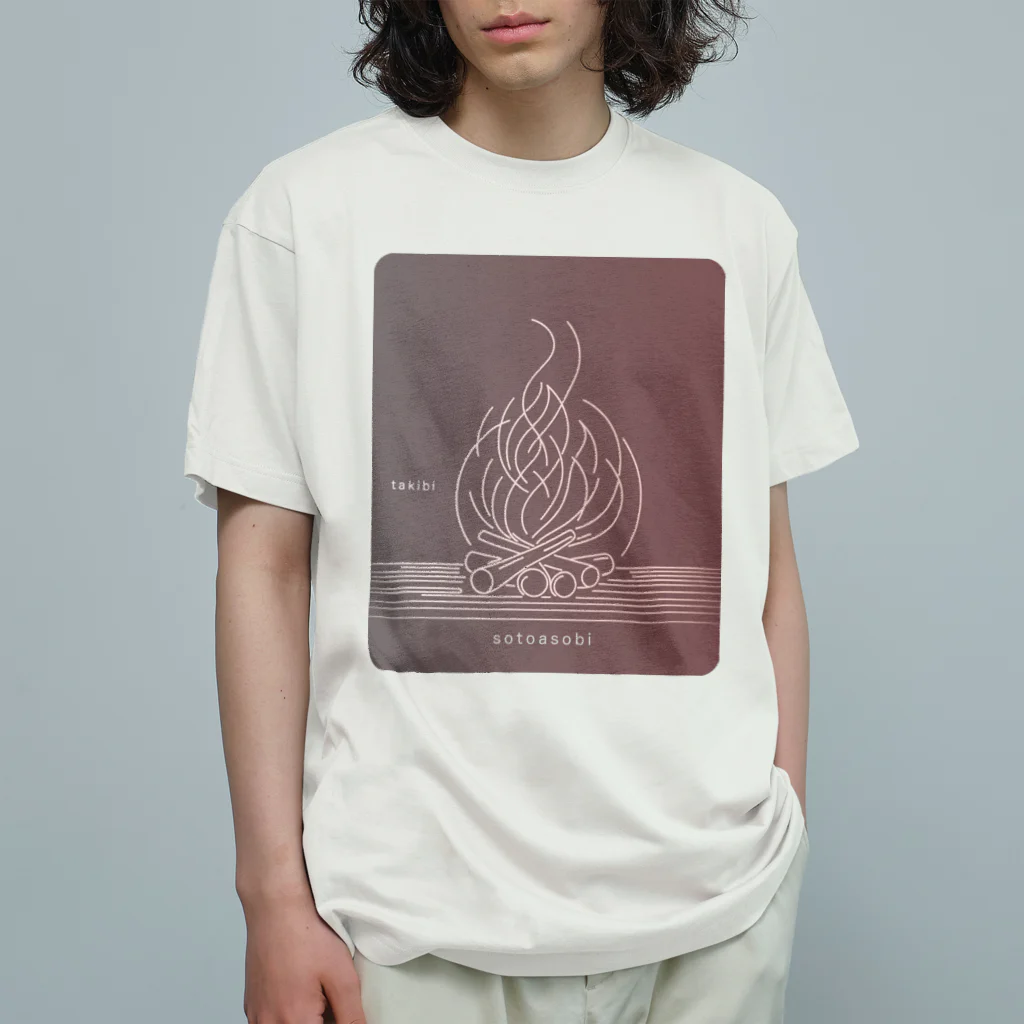 sotoasobiのsotoasobi -takibi- オーガニックコットンTシャツ