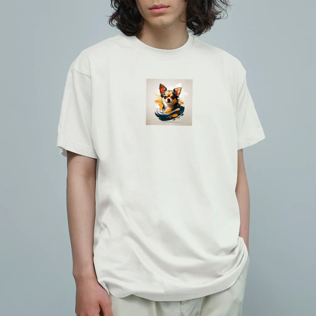 チワワ愛好家ショップのペット愛好家にぴったりのアート作品✨ オーガニックコットンTシャツ