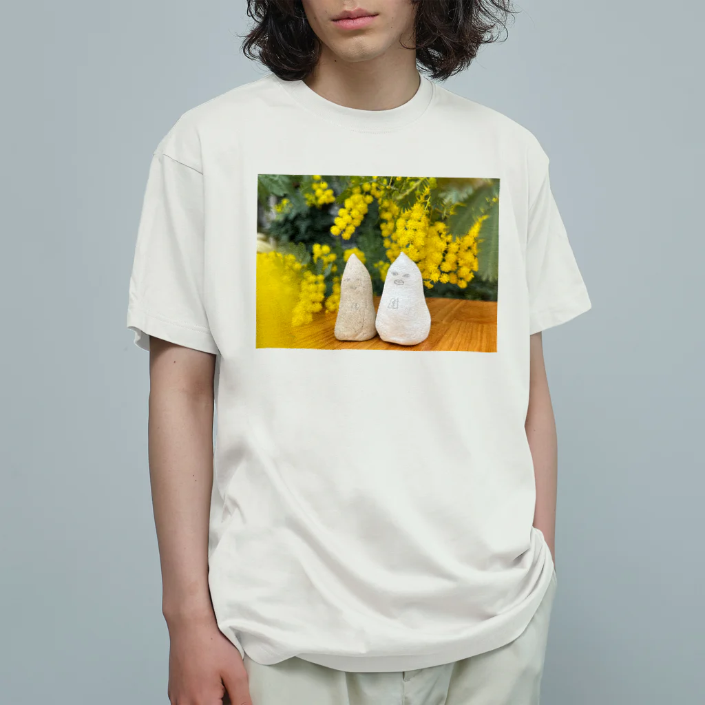 たばすこあまがえるのんこさまとミモザ Organic Cotton T-Shirt