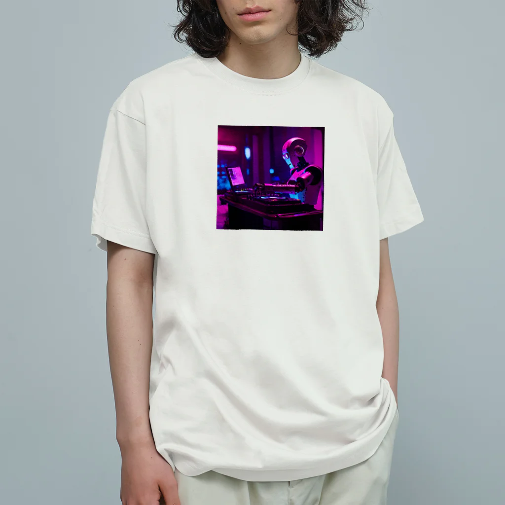 パワドラのDJロボット2 オーガニックコットンTシャツ