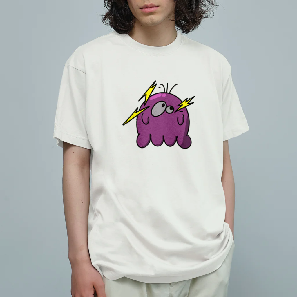 mondaijiの雷スライムくん オーガニックコットンTシャツ