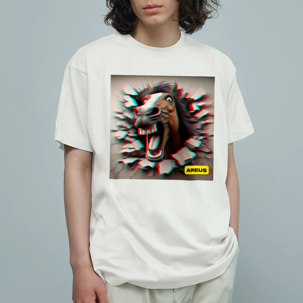 AREUSのAREUS×3D Horse オーガニックコットンTシャツ