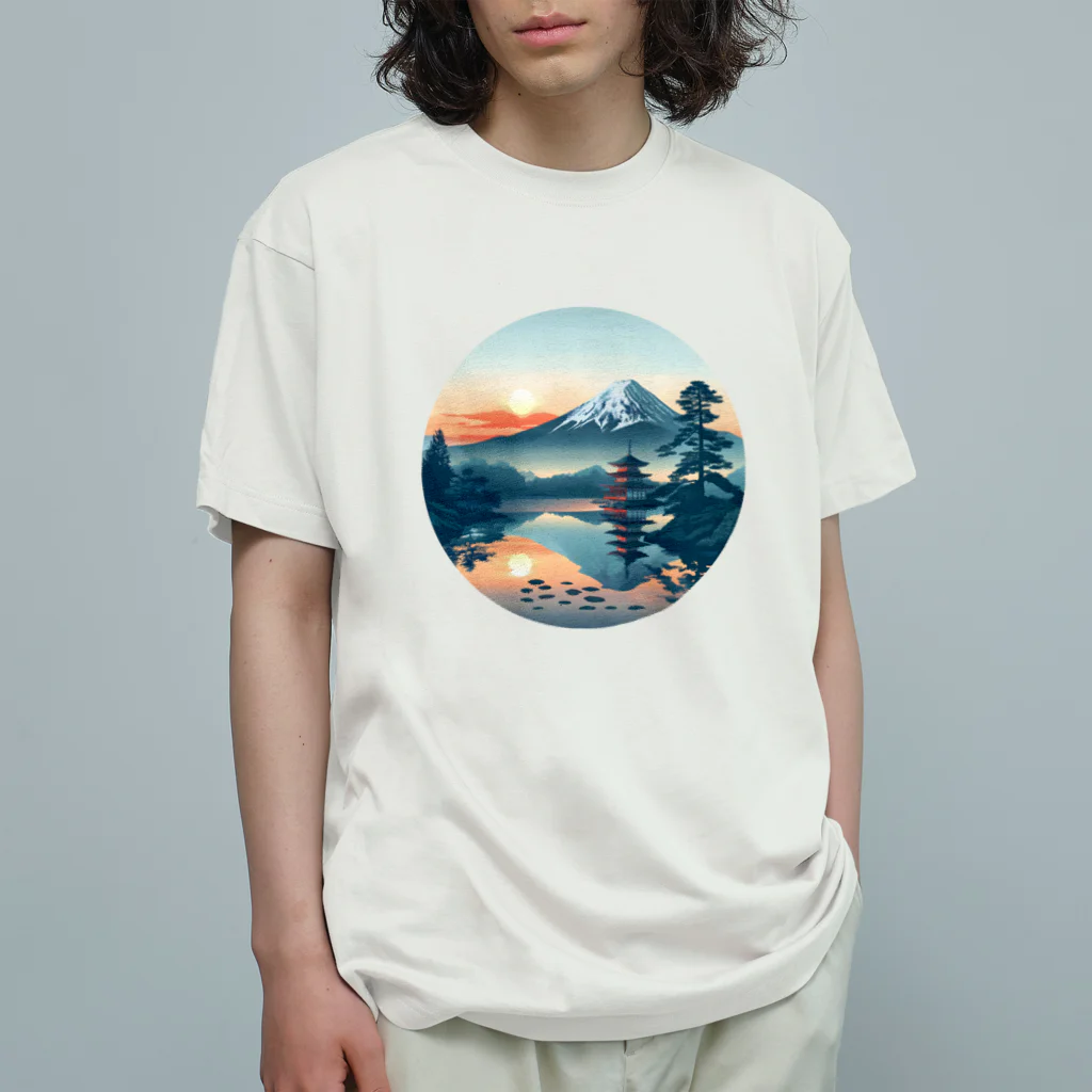 Stylo Tee Shopの和風お寺の景色 オーガニックコットンTシャツ