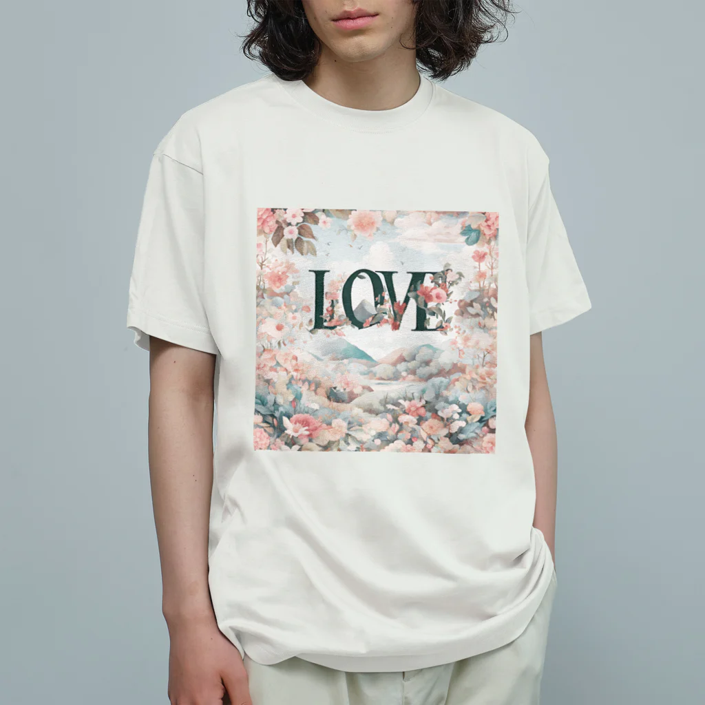 G’s shopの花love オーガニックコットンTシャツ