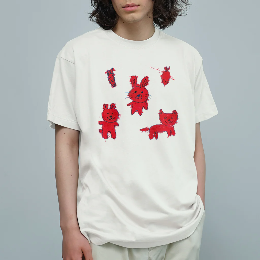 kaibaのぬりえどうぶつ オーガニックコットンTシャツ