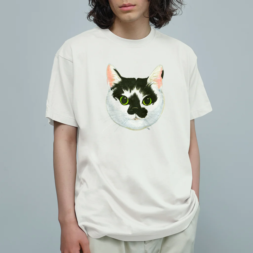 segasworksのねこさんのお顔（白黒ねこ） Organic Cotton T-Shirt