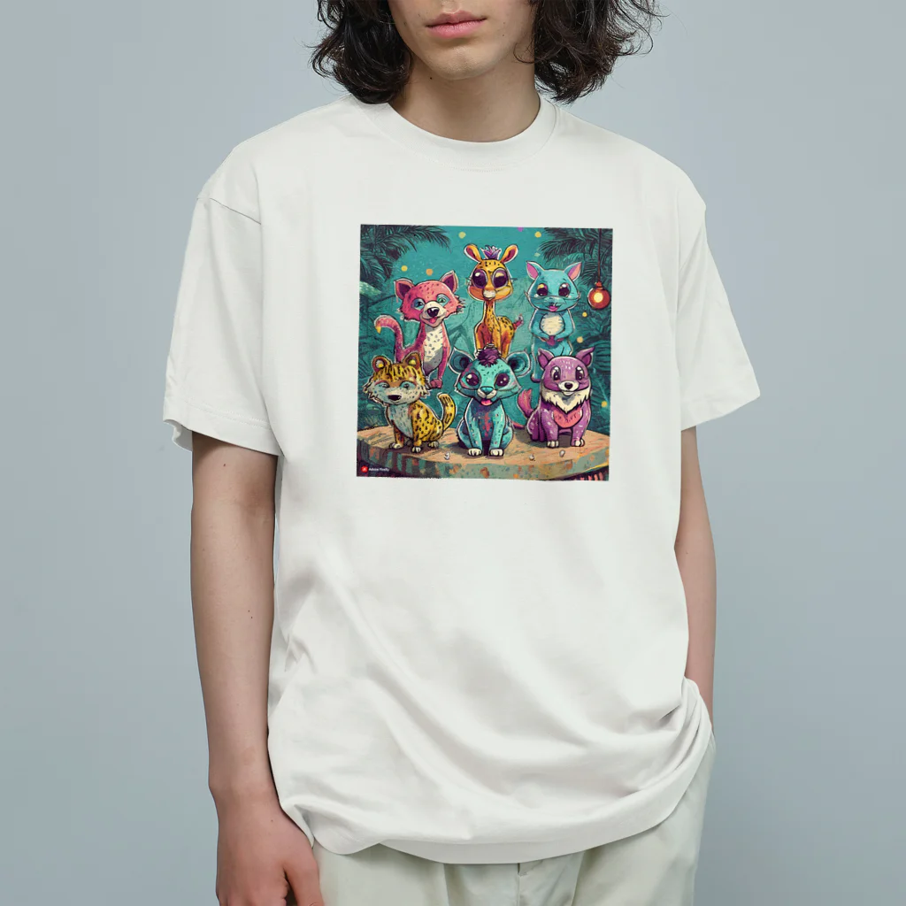 USE-Kの未開の地ファミリー2 オーガニックコットンTシャツ